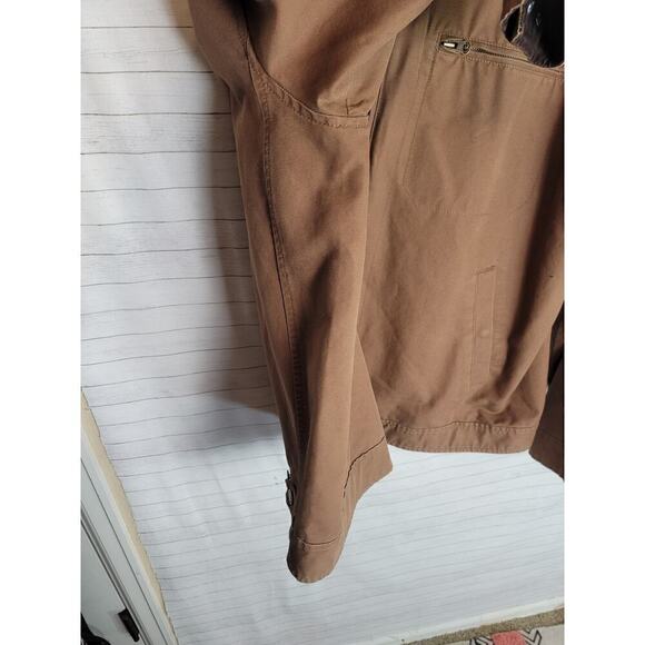 EDDIE BAUER BARN CHORE JACKET W CORDUROY COLLAR IN BROWN, SZ XL TALL - Picture 8 of 15